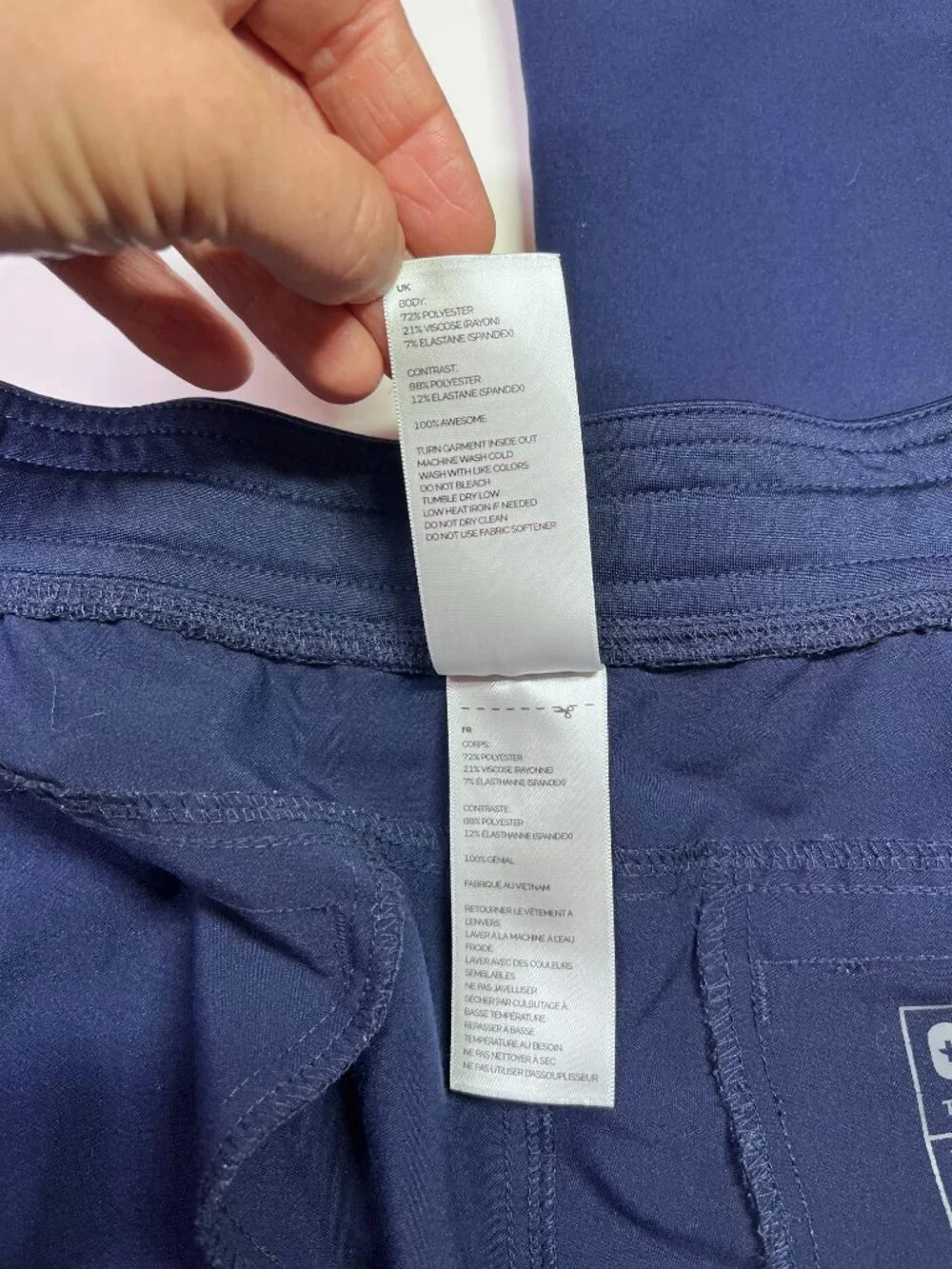 FIGS Men's Size M Navy Blue Axim Cargo Scrub Pants Pull-On